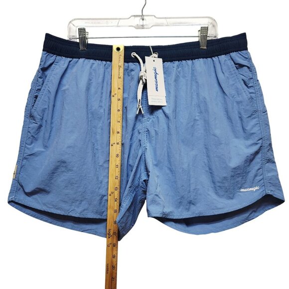 Maamgic Mens Swimming Shorts Size XXL Blue Quick-Dry Elastic Waistband - Picture 4 of 7